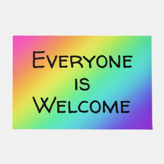 Rainbow Jeder ist willkommen Doormat Fußmatte (Vorderseite)