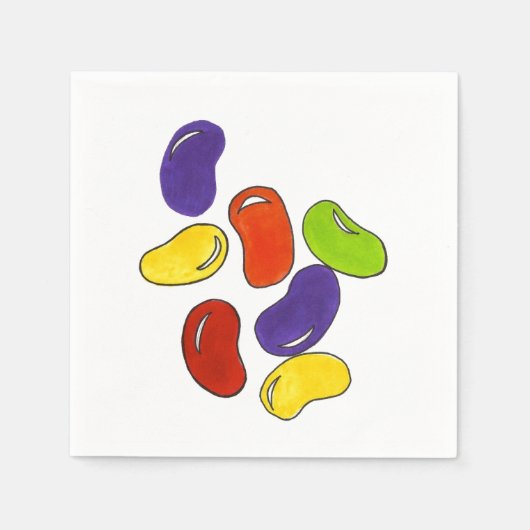 Rainbow Jelly Bean Beans Candy Oaster Napkins Serviette (Vorderseite)