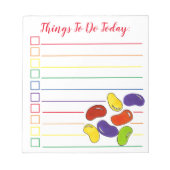 Rainbow Jelly Bean Candy Personalisiert zu führen Notizblock (Vorderseite)