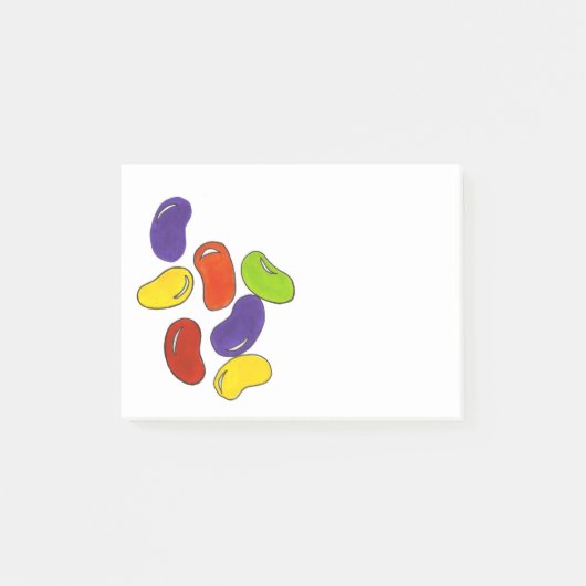Rainbow Jelly Bean Oaster Basket Candy Post-it Klebezettel (Vorderseite)
