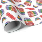 Rainbow Jelly schießt Wrapping Paper Geschenkpapier (Rolleneckpunkt)