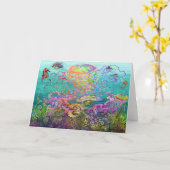 Rainbow Jellyfish Card Karte (Gelbe Blume)