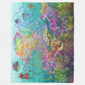 Rainbow Jellyfish Fleece Blanket (Vorderseite)
