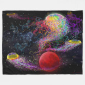 Rainbow Jellyfish Fleece Blanket (Vorderseite (Horizontal))
