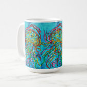 Rainbow Jellyfish Kaffeetasse (Vorderseite Links)