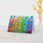 Rainbow Jellyfish Tentacles Karte (Gelbe Blume)