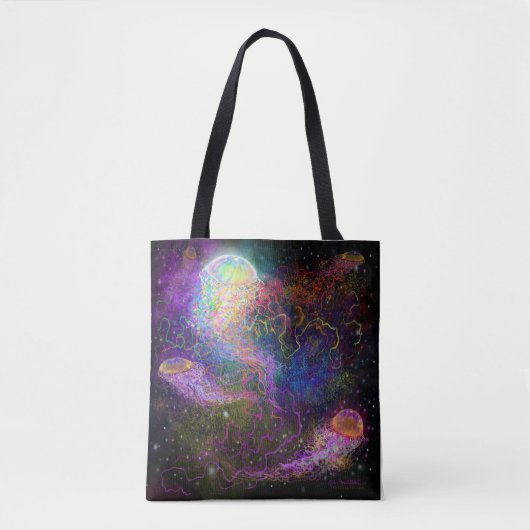 Rainbow Jellyfish Tote Bag Tasche (Vorderseite)