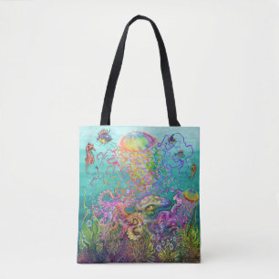 Rainbow Jellyfish Tote Bag Tasche