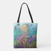 Rainbow Jellyfish Tote Bag Tasche (Rückseite)