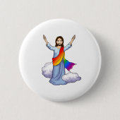 Rainbow Jesus Button (Vorderseite)