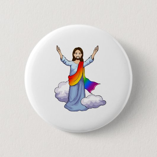 Rainbow Jesus Button (Vorderseite)