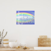 Rainbow Jesus Cross Poster (Küche)