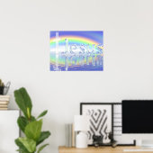 Rainbow Jesus Cross Poster (Heimbüro)