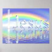 Rainbow Jesus Cross Poster (Vorne)