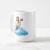 Rainbow Jesus Flag Kaffeetasse (Vorderseite Links)