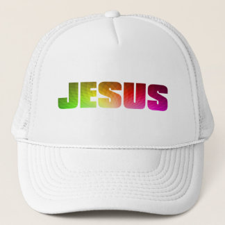 Rainbow Jesus Hat Truckerkappe