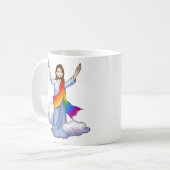 Rainbow Jesus Kaffeetasse (Vorderseite Links)