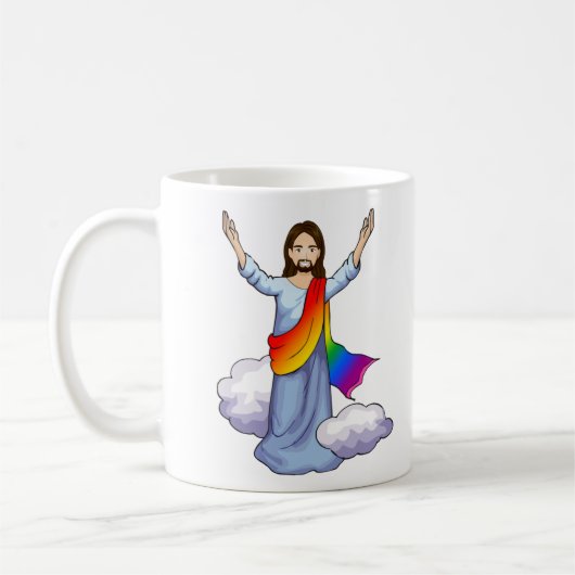 Rainbow Jesus Kaffeetasse (Links)