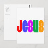 Rainbow Jesus Postkarte (Vorne/Hinten)