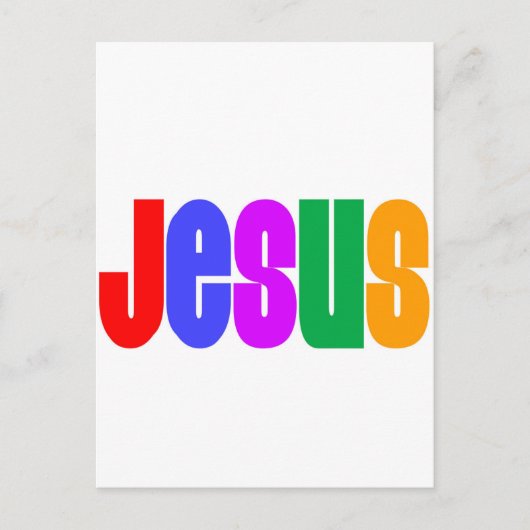 Rainbow Jesus Postkarte (Vorderseite)