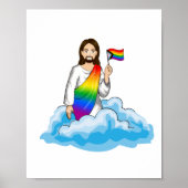 Rainbow Jesus Progress Flag Poster (Vorne)