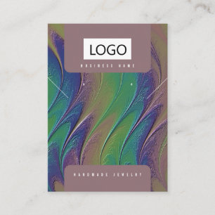Rainbow Jewelrings Ohrringe Necklace Display Card Visitenkarte
