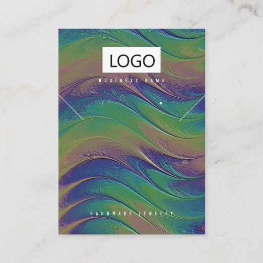 Rainbow Jewelrings Ohrringe Necklace Display Card Visitenkarte (Vorderseite)