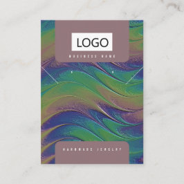 Rainbow Jewelrings Ohrringe Necklace Display Card Visitenkarte