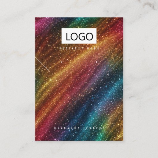 Rainbow Jewelrings Ohrringe Necklace Display Card Visitenkarte (Vorderseite)