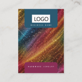 Rainbow Jewelrings Ohrringe Necklace Display Card Visitenkarte