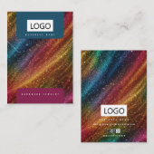 Rainbow Jewelrings Ohrringe Necklace Display Card Visitenkarte (Vorne/Hinten)