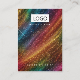 Rainbow Jewelrings Ohrringe Necklace Display Card Visitenkarte