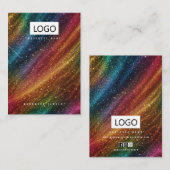 Rainbow Jewelrings Ohrringe Necklace Display Card Visitenkarte (Vorne/Hinten)