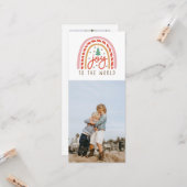 Rainbow Joto the World 4 Foto Weihnachtskarte Karte (Vorderseite/Rückseite Beispiel)