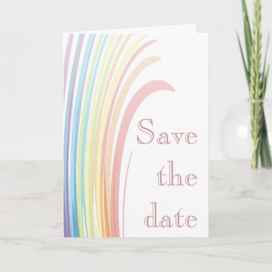 Rainbow Joy Save the Date Card Ankündigung (Vorderseite)