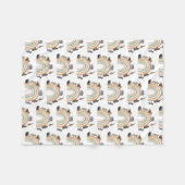 Rainbow-Jungle-Tiermuster in Erdfarben Fleecedecke (Vorderseite (Horizontal))