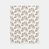 Rainbow-Jungle-Tiermuster in Erdfarben Fleecedecke (Vorderseite)