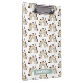 Rainbow-Jungle-Tiermuster in Erdfarben Klemmbrett (Rechts)