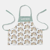 Rainbow-Jungle-Tiermuster in Erdfarben Schürze (Vorderseite)