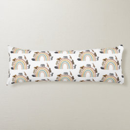 Rainbow-Jungle-Tiermuster in Erdfarben Seitenschläferkissen