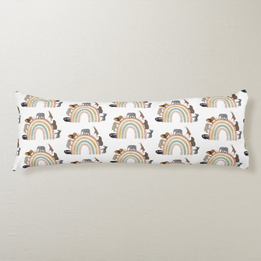 Rainbow-Jungle-Tiermuster in Erdfarben Seitenschläferkissen (Vorderseite)