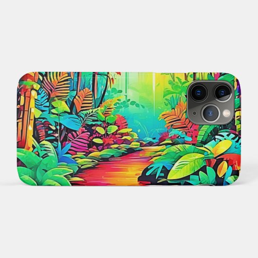 Rainbow Jungle: Vivid Dream Case-Mate iPhone Hülle (Rückseite (Horizontal))