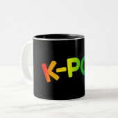 Rainbow-K-Pop-Tasse Zweifarbige Tasse (Vorderseite Links)