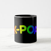 Rainbow-K-Pop-Tasse Zweifarbige Tasse (Mittel)