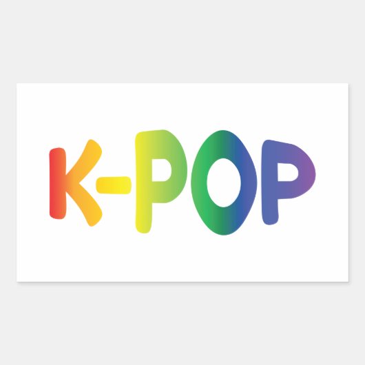 Rainbow K-Pop Ver 2 Aufkleber (Vorderseite)