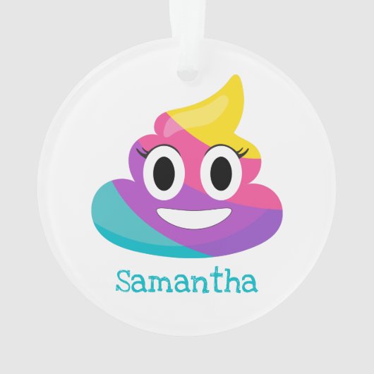 Rainbow Kack Emoji Ornament (Rückseite)