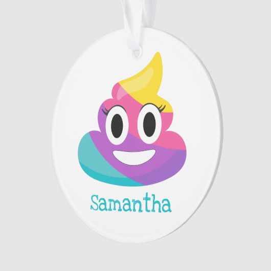Rainbow Kack Emoji Ornament (Vorderseite)