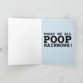 RAINBOW KACKE FUNNY-GEBURTSTAGSKARTEN FEIERTAGSKARTE (Innenseite)