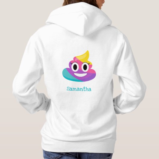 Rainbow Kackte Emoji Hoodie Sweatshirt (Rückseite)