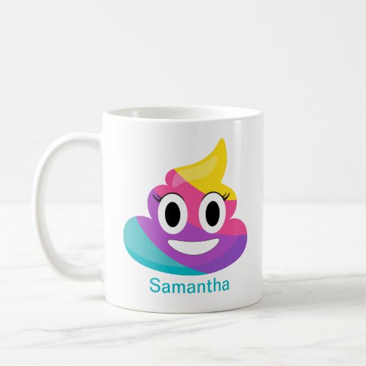 Rainbow Kackte Emoji-Tasse Kaffeetasse (Links)